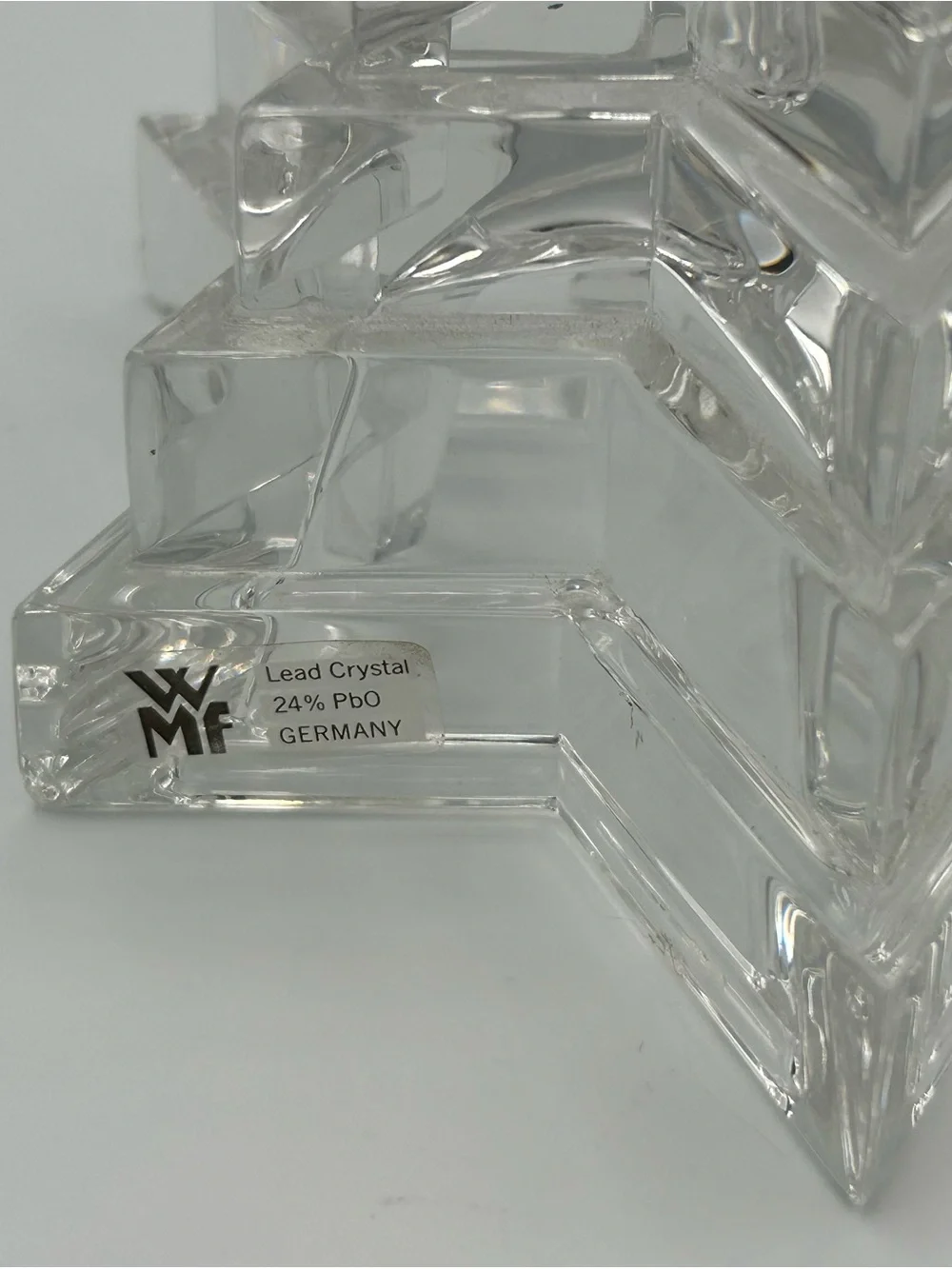 Star of David Multi-Tiered Candlestick Holders Set of 2 Lead Crystal Germany